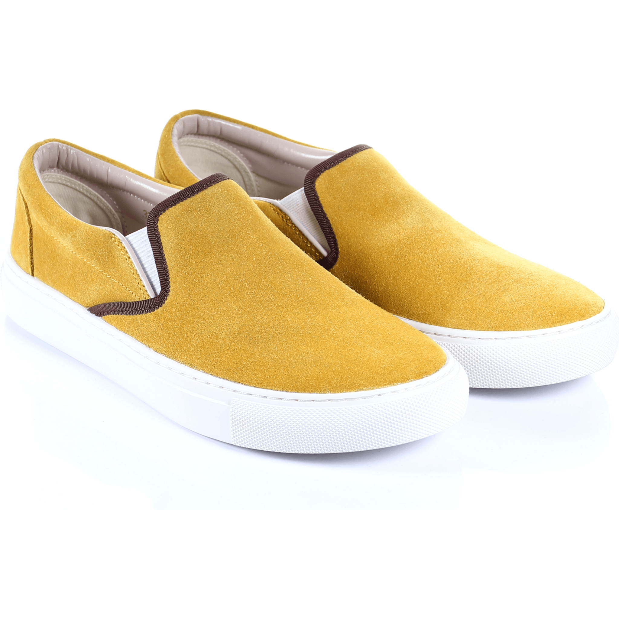 Suede Slip on Sneaker in Mustard.