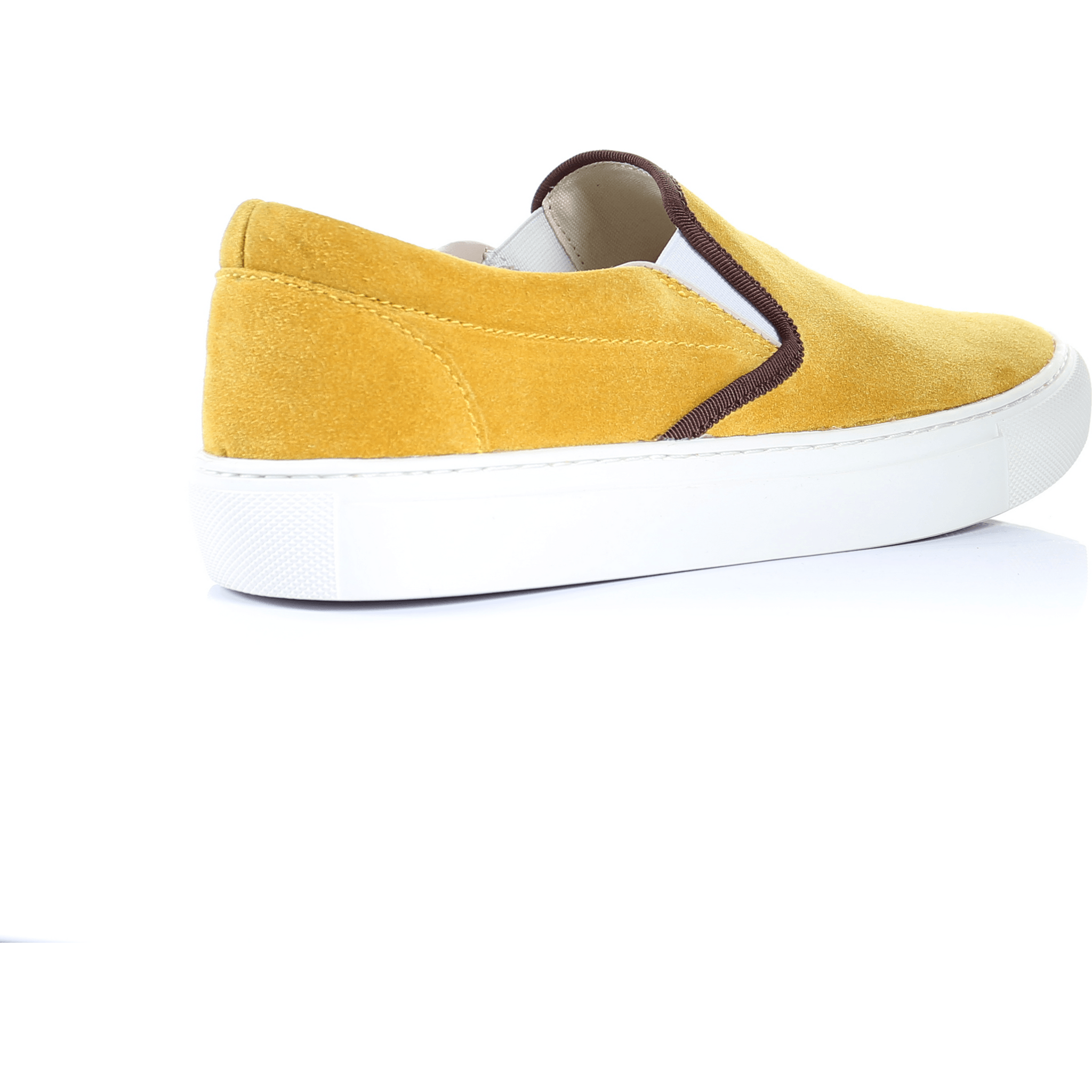 Suede Slip on Sneaker in Mustard.