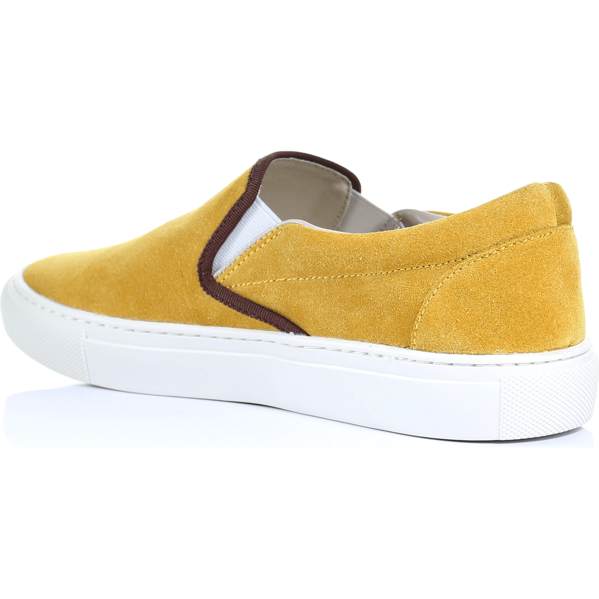 Suede Slip on Sneaker in Mustard.