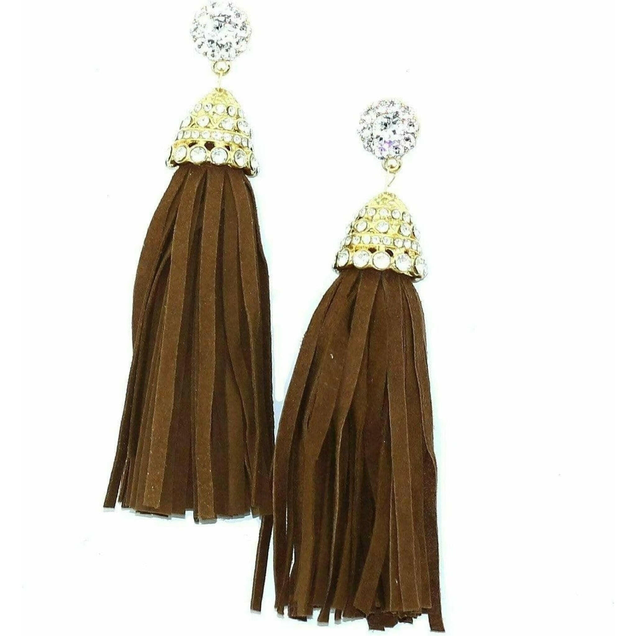 Suede Tassel Earrings.