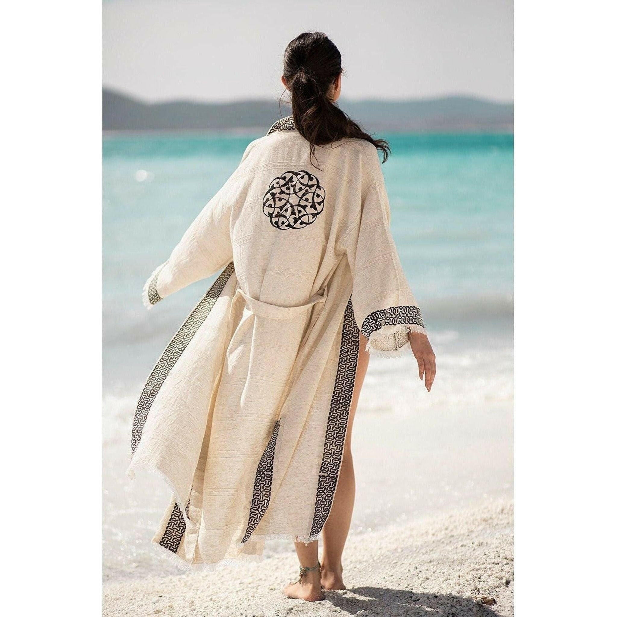 Sun Goddess Linen Kimono.