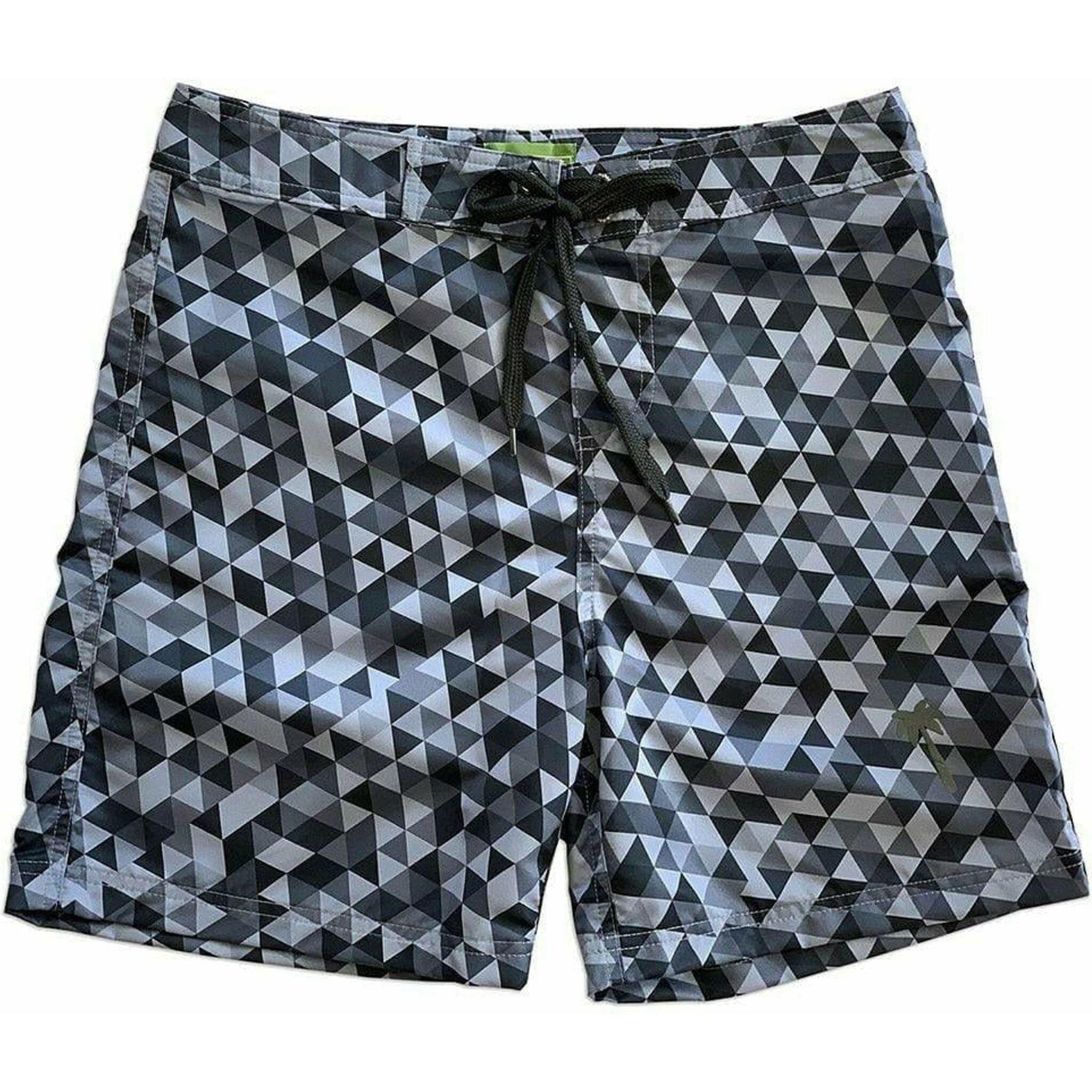 Sustainable Surf Geometric Gray 17" Boardshorts.