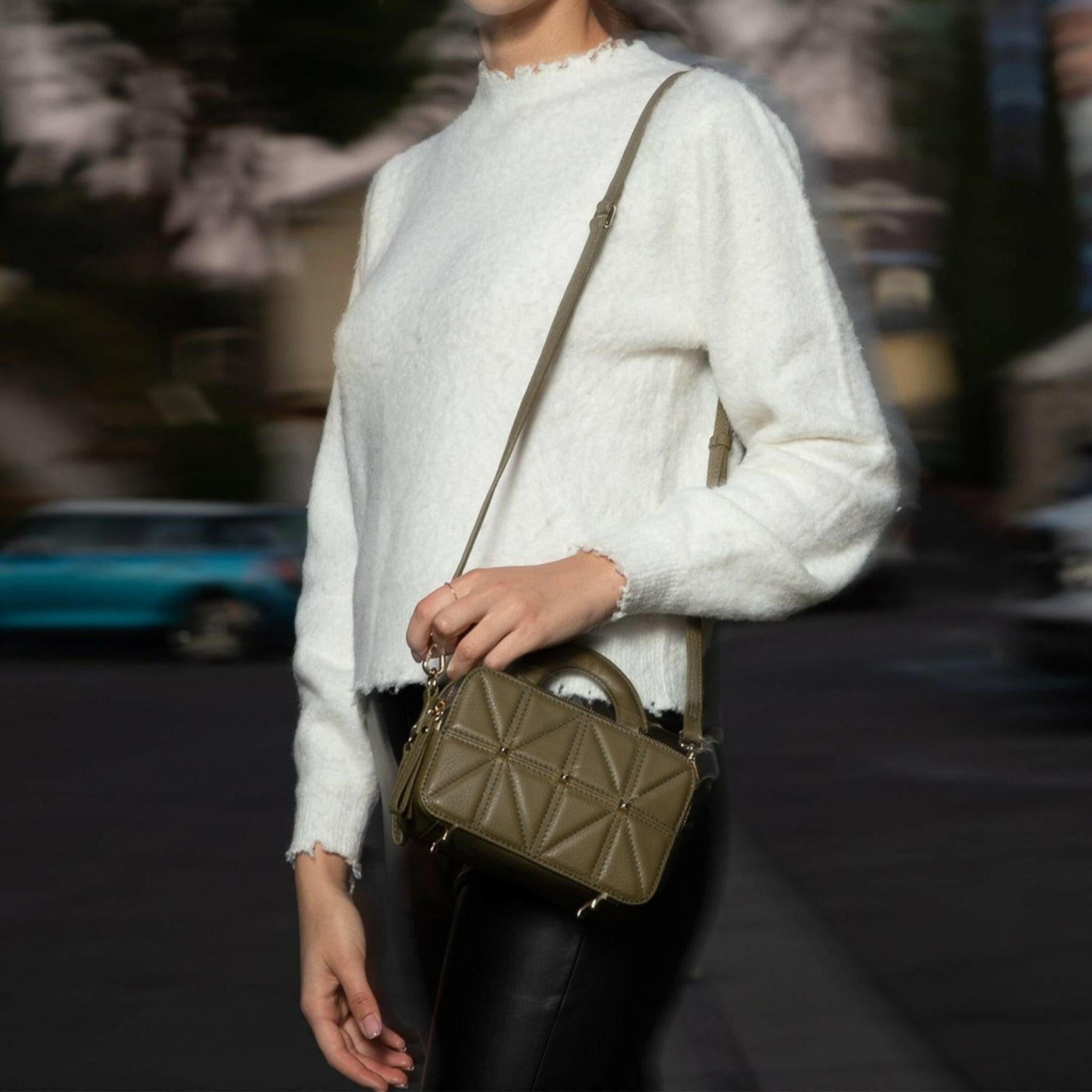 Taylor Small Crossbody Bag Olive Green.