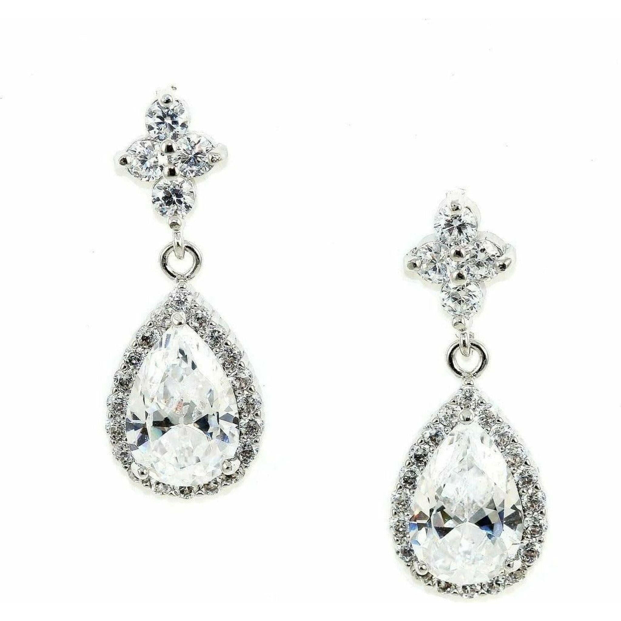 Teardrop Crystal Earrings.