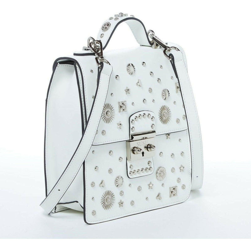 The Hollywood Backpack Leather Purse in White