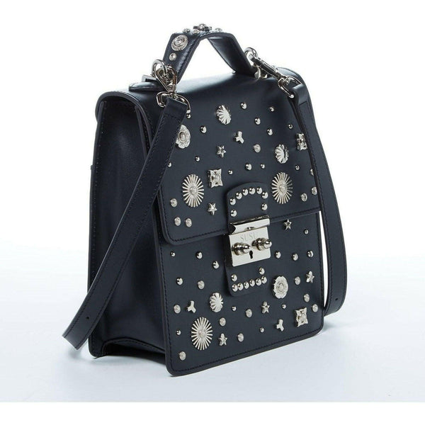 The Hollywood Backpack Purse Leather in Black