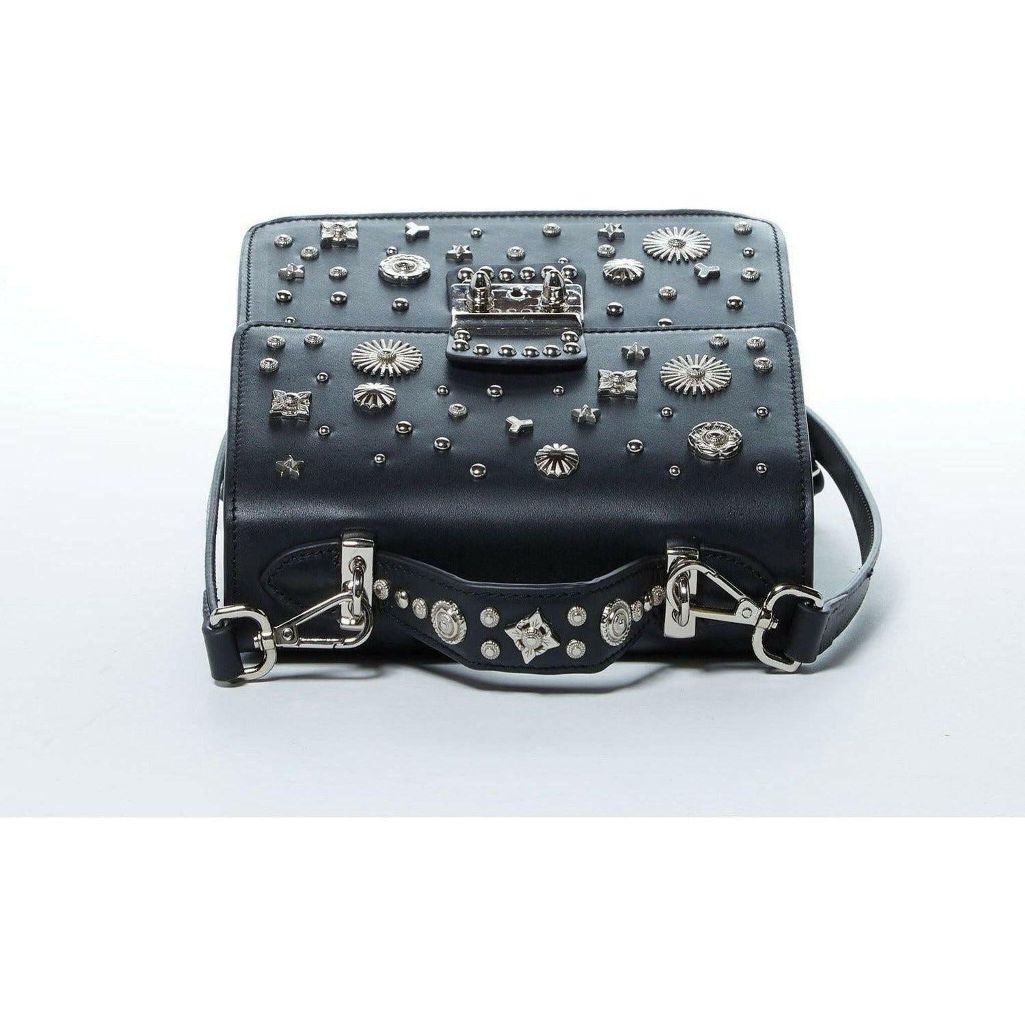 The Hollywood Backpack Purse Leather in Black.