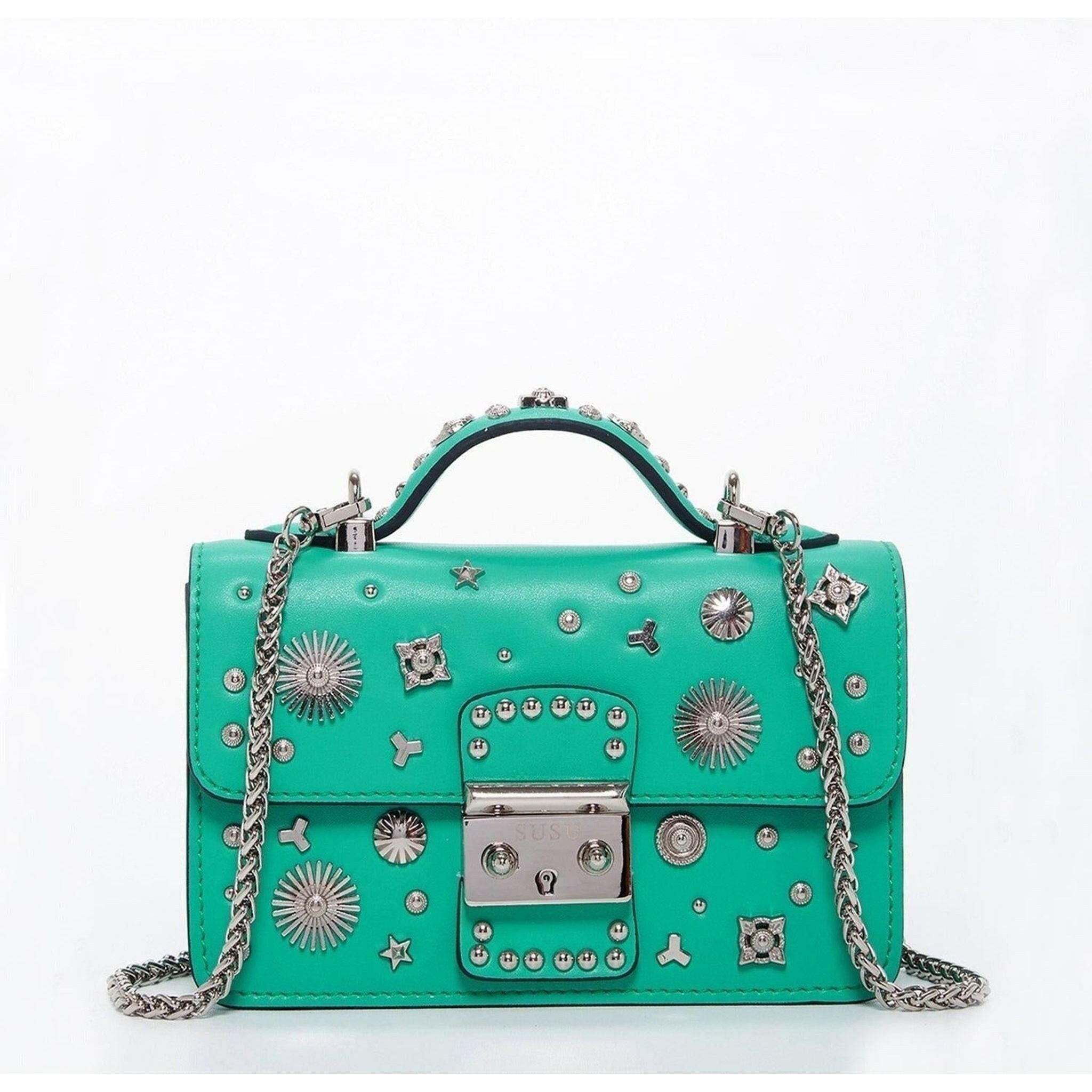 The Hollywood Green Purse with Studs.