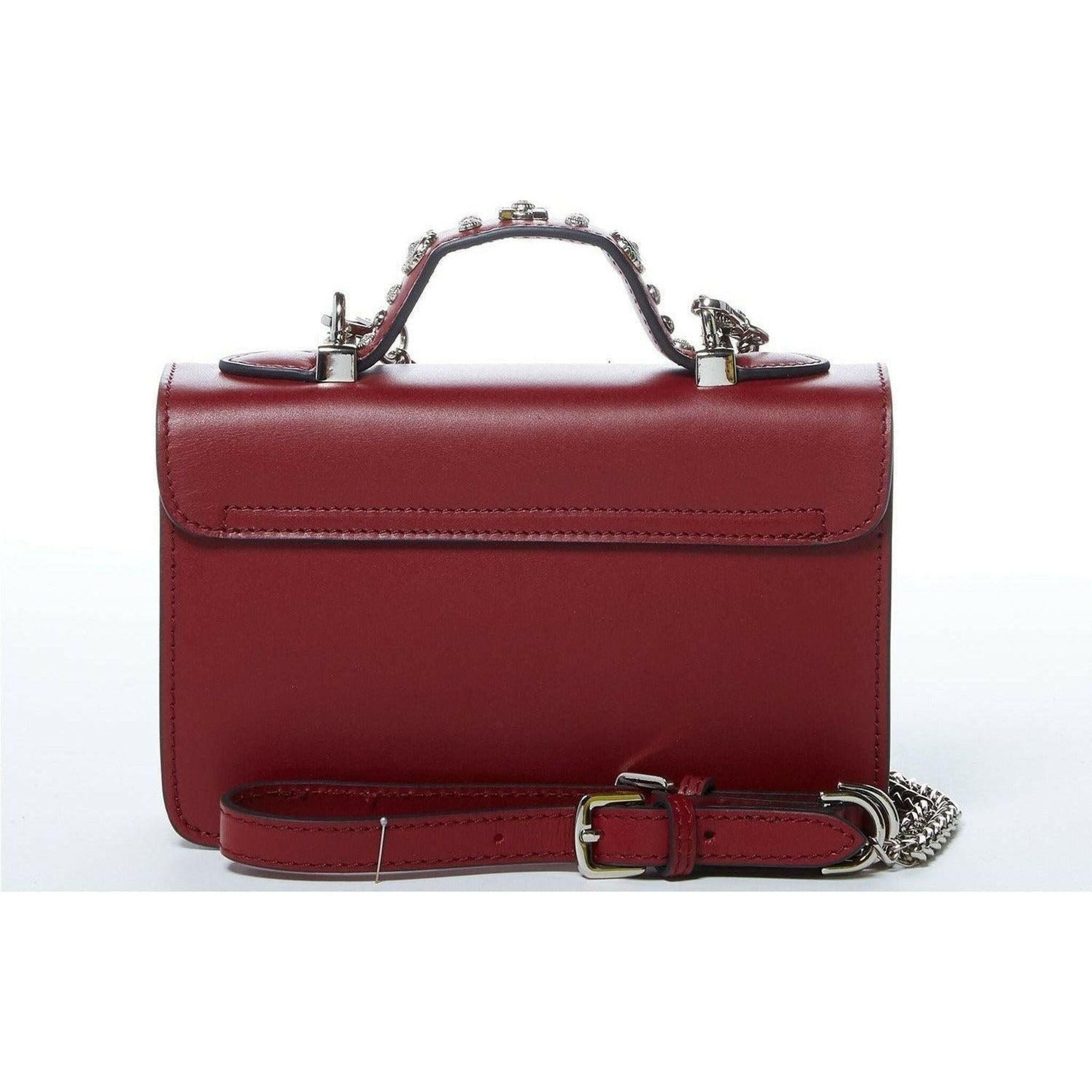 The Hollywood Leather Crossbody Bag in Burgundy.