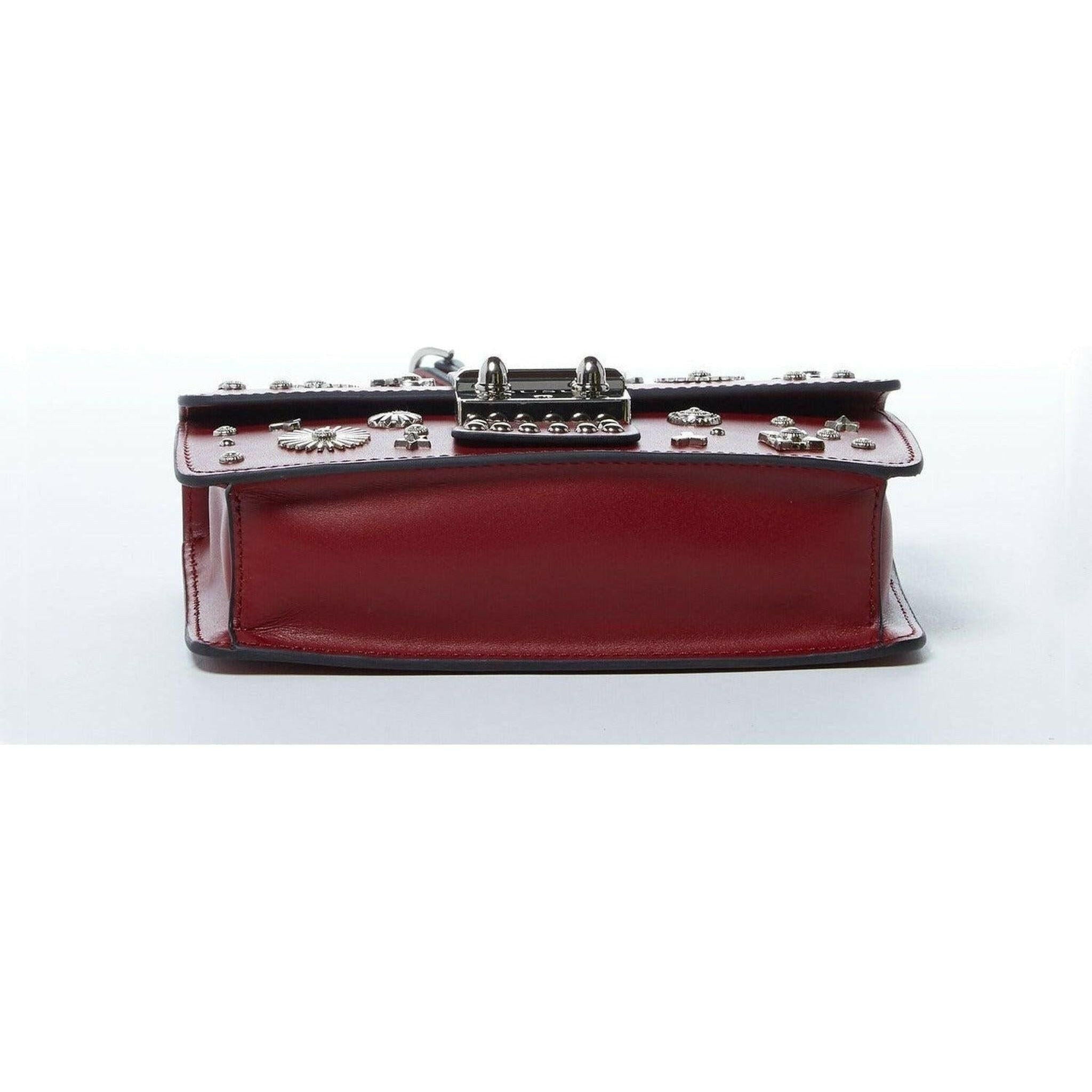 The Hollywood Leather Crossbody Bag in Burgundy.