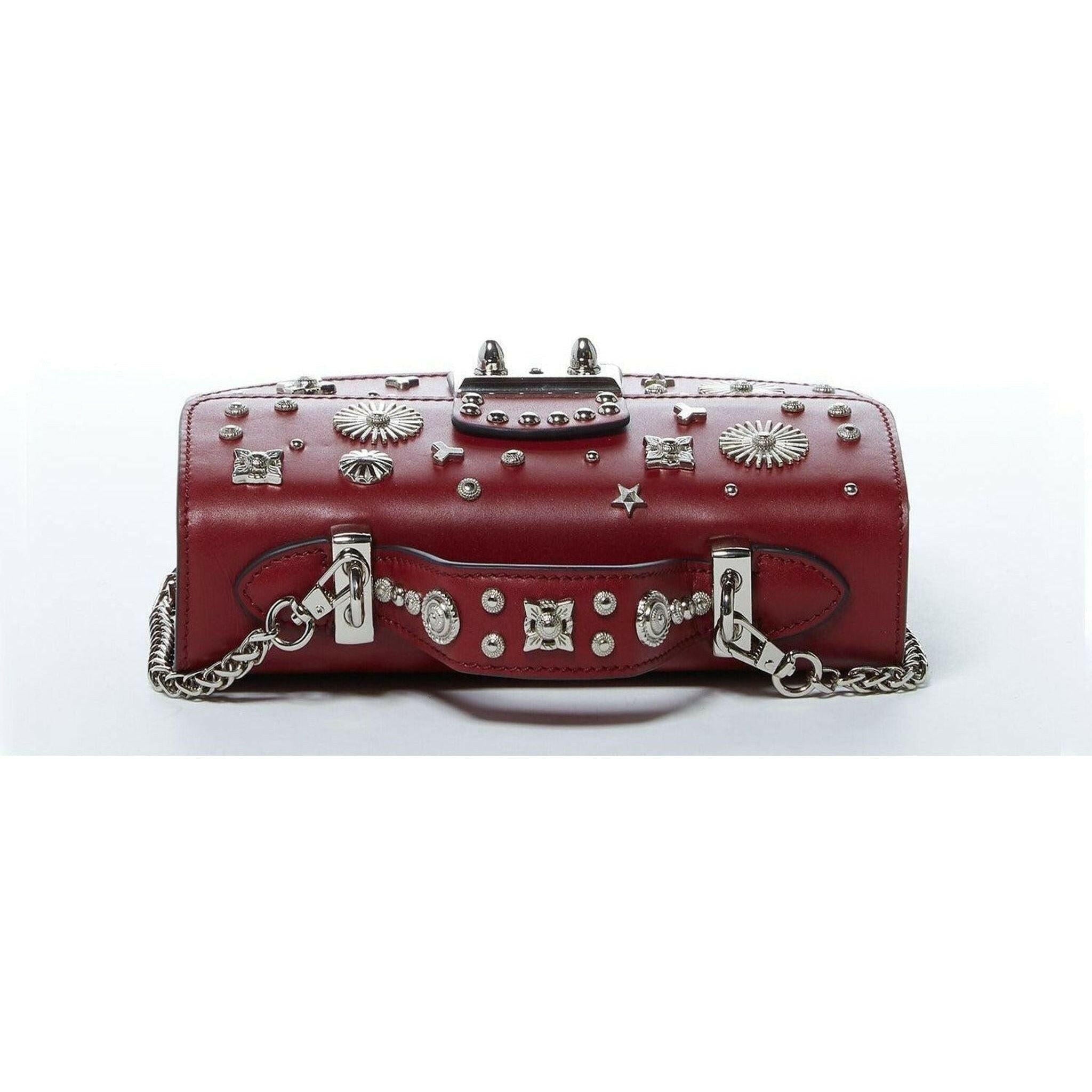 The Hollywood Leather Crossbody Bag in Burgundy.