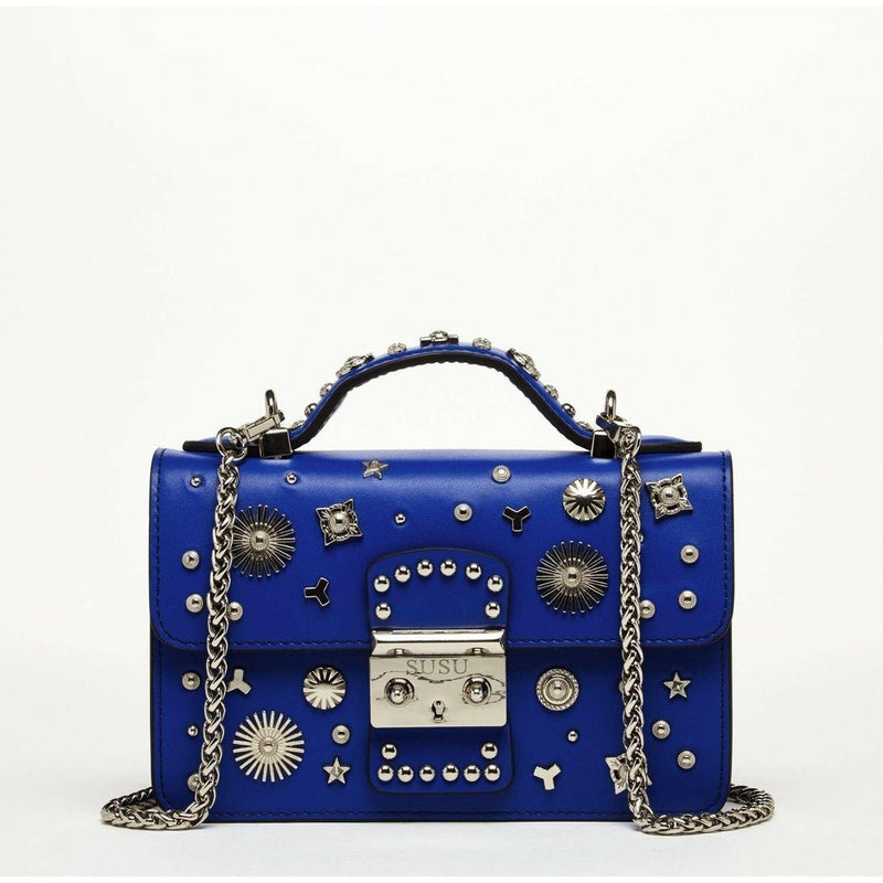 The Hollywood Leather Crossbody Bag in Cobalt Blue