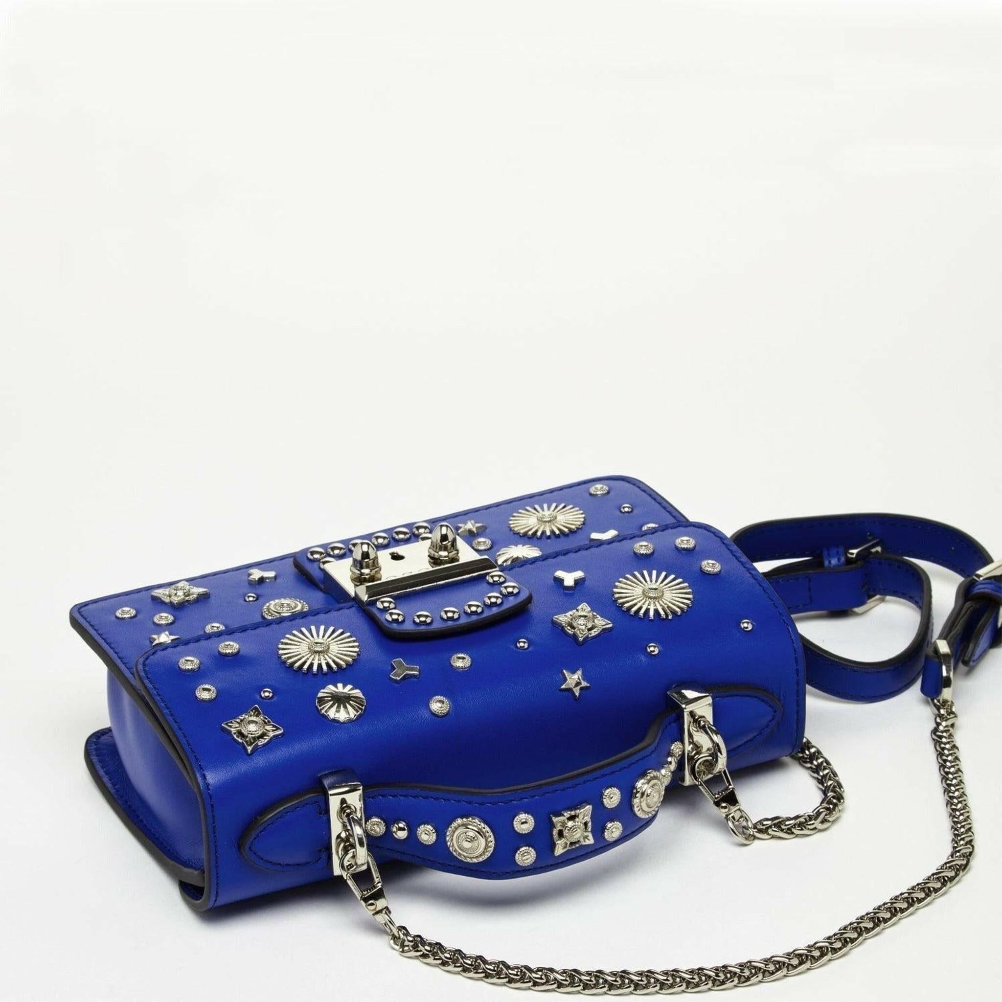 The Hollywood Leather Crossbody Bag in Cobalt Blue.