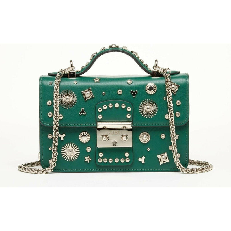 The Hollywood Leather Crossbody Bag in Evergreen