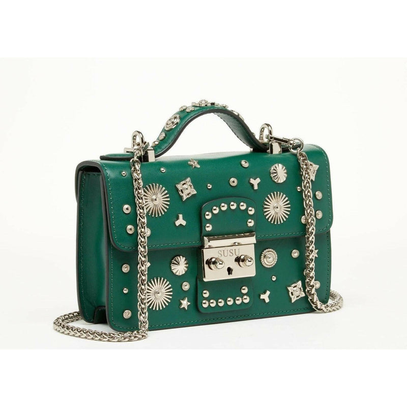 The Hollywood Leather Crossbody Bag in Evergreen