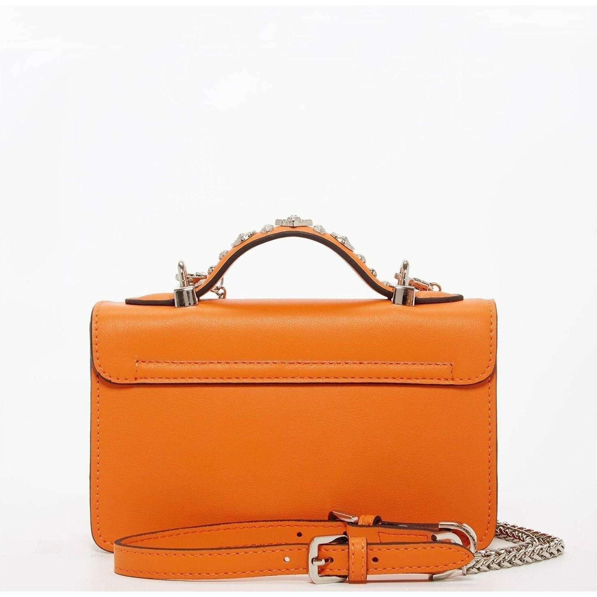 The Hollywood Leather Crossbody Bag in Orange.