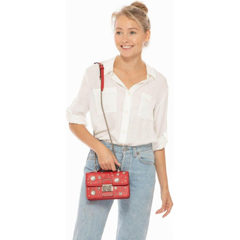 The Hollywood Leather Crossbody Bag in Red