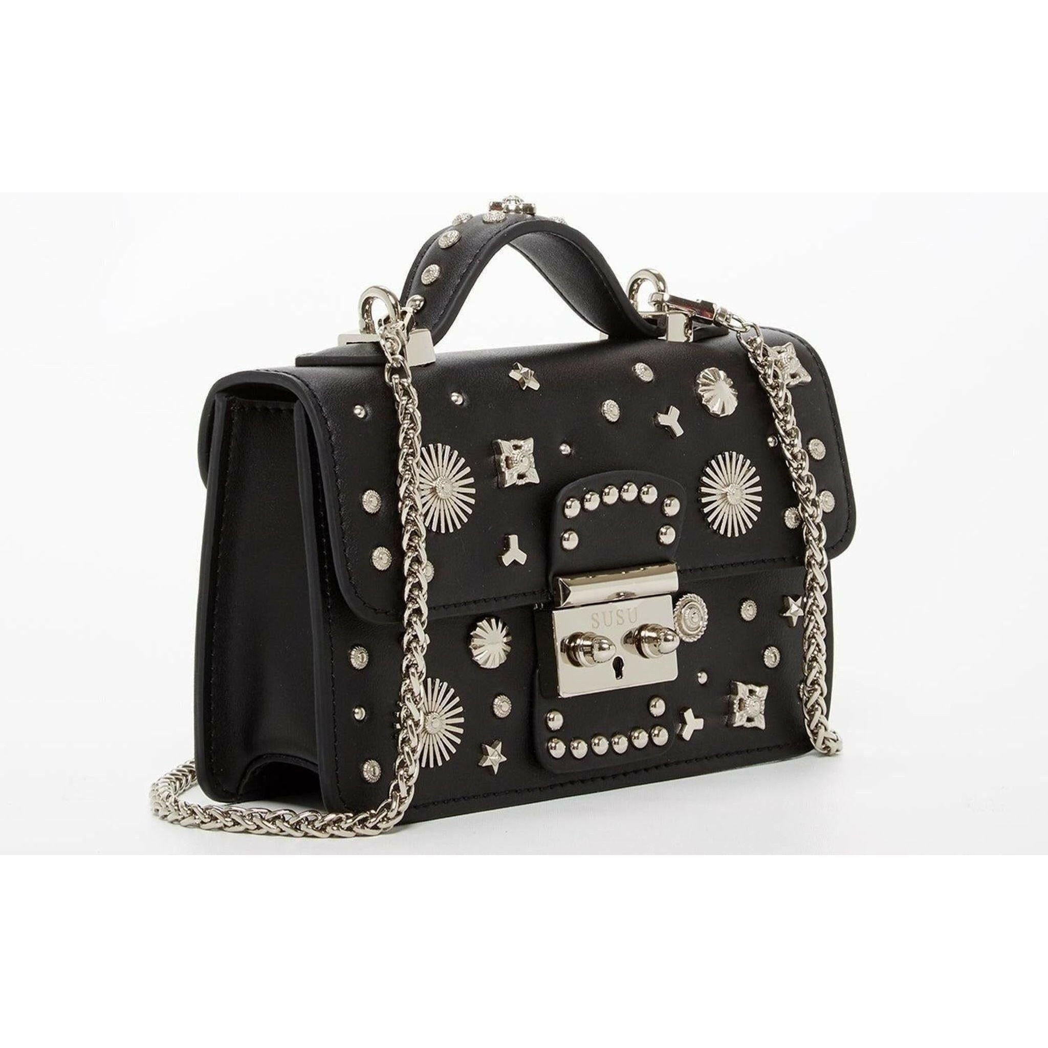 The Hollywood Leather Crossbody in Black.