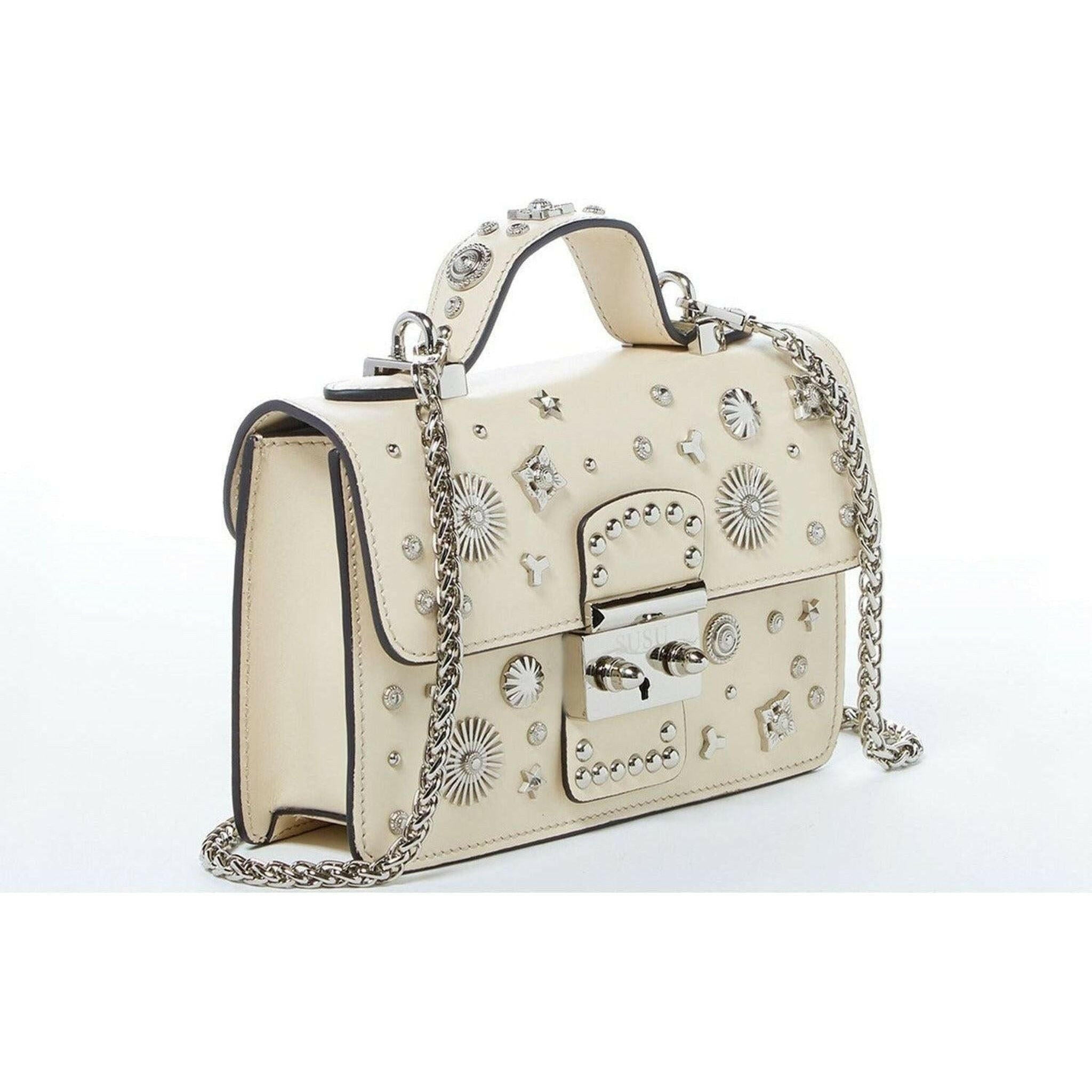 The Hollywood Leather Crossbody in Off White.