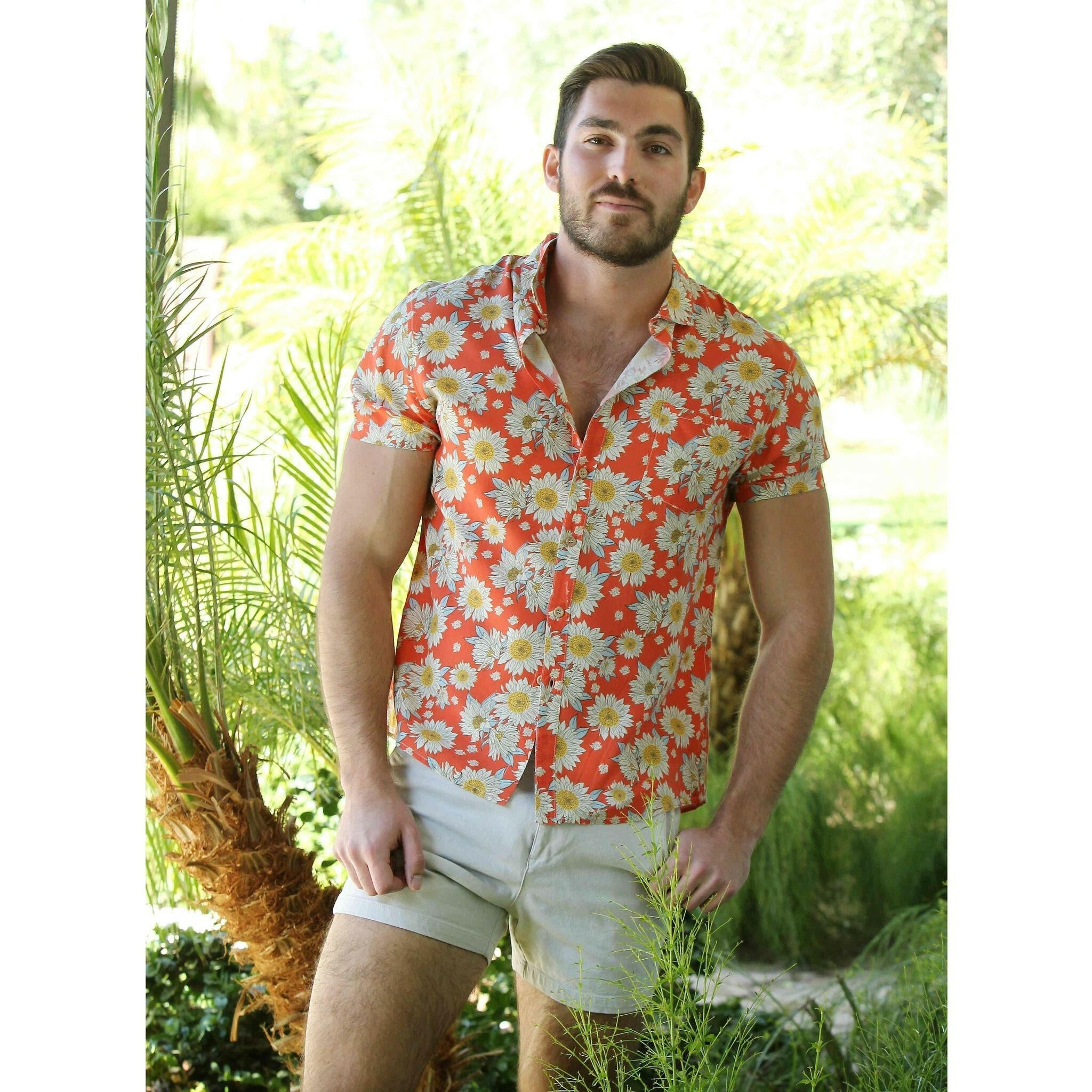 The Mallorca Perfect Cut Short Sleeve Button-Down Shirt.