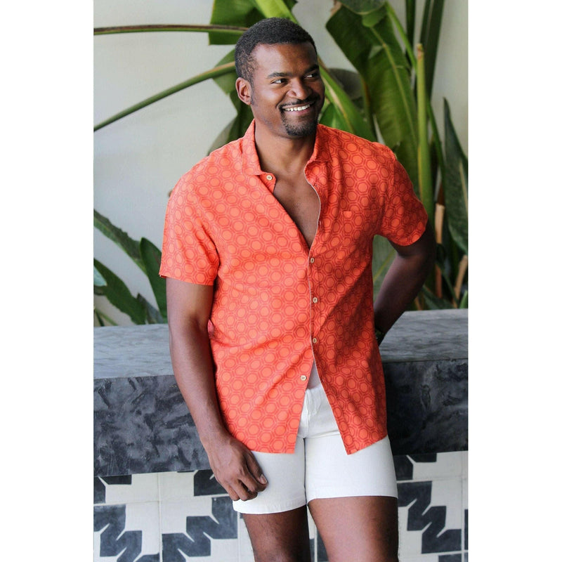 The Tangier Perfect Cut Short Sleeve Button-Down Shirt