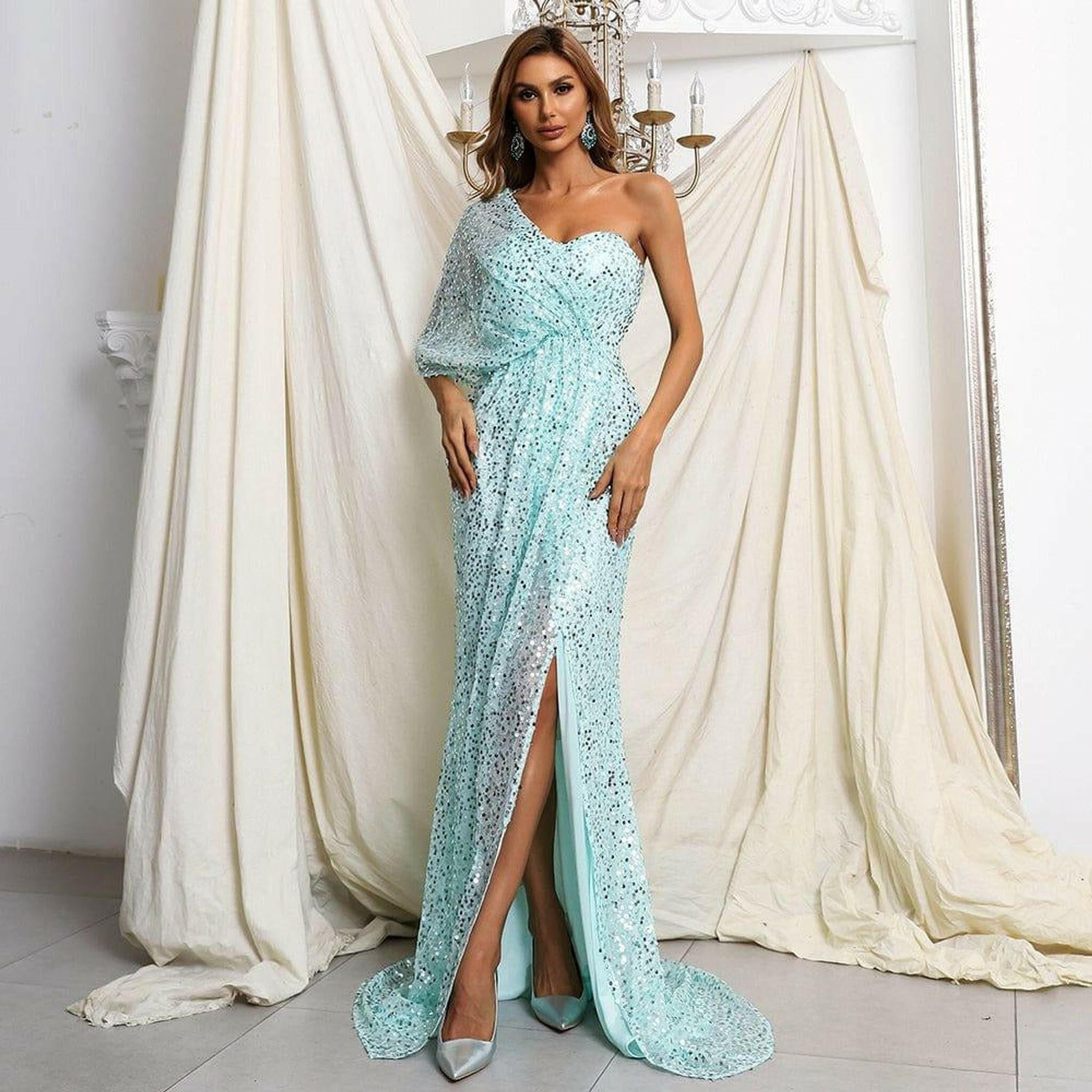 Tiana One Shoulder Gown.