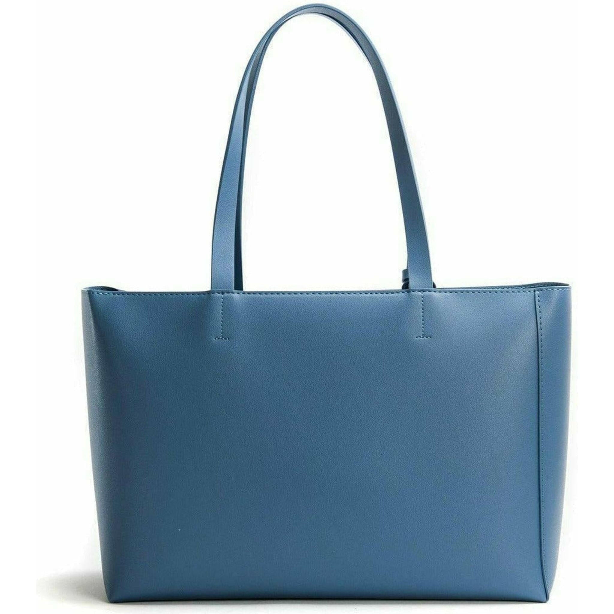 Tippi - Blue Vegan Leather Tote Bag.