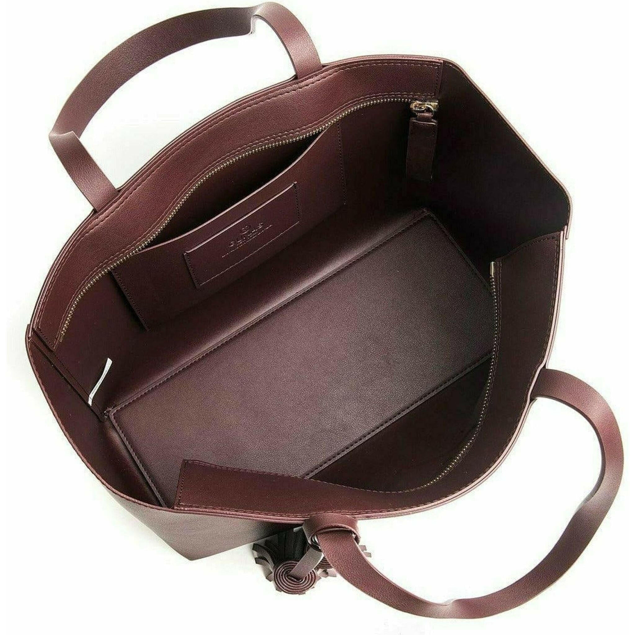 Tippi - Burgundy Vegan Leather Tote Bag.