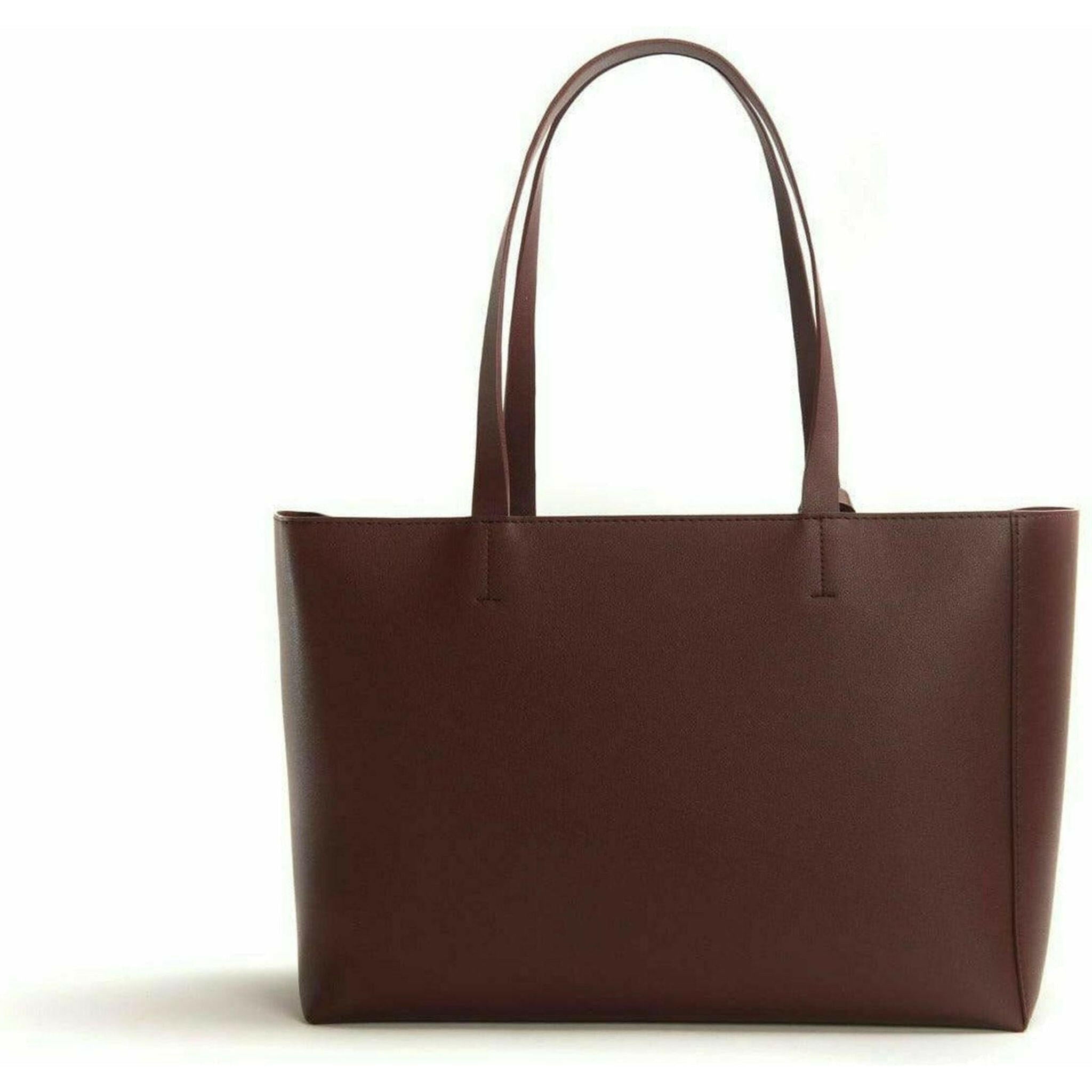 Tippi - Burgundy Vegan Leather Tote Bag.