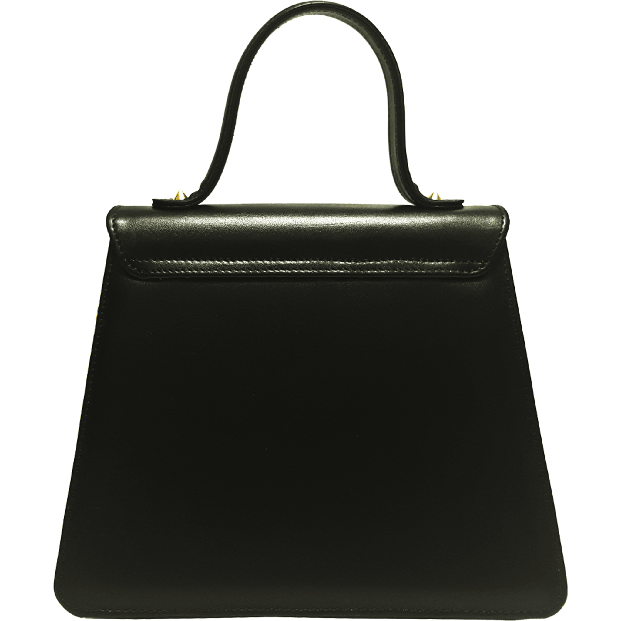 Top Handle Fringed Clasp Handbag Black.