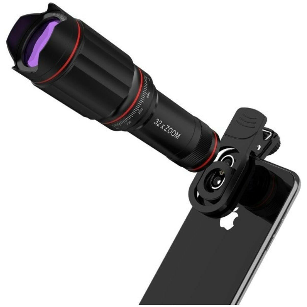 Ultra Crystal HD 32x Zoom Telescope Mobile Phone Camera Lens Set.