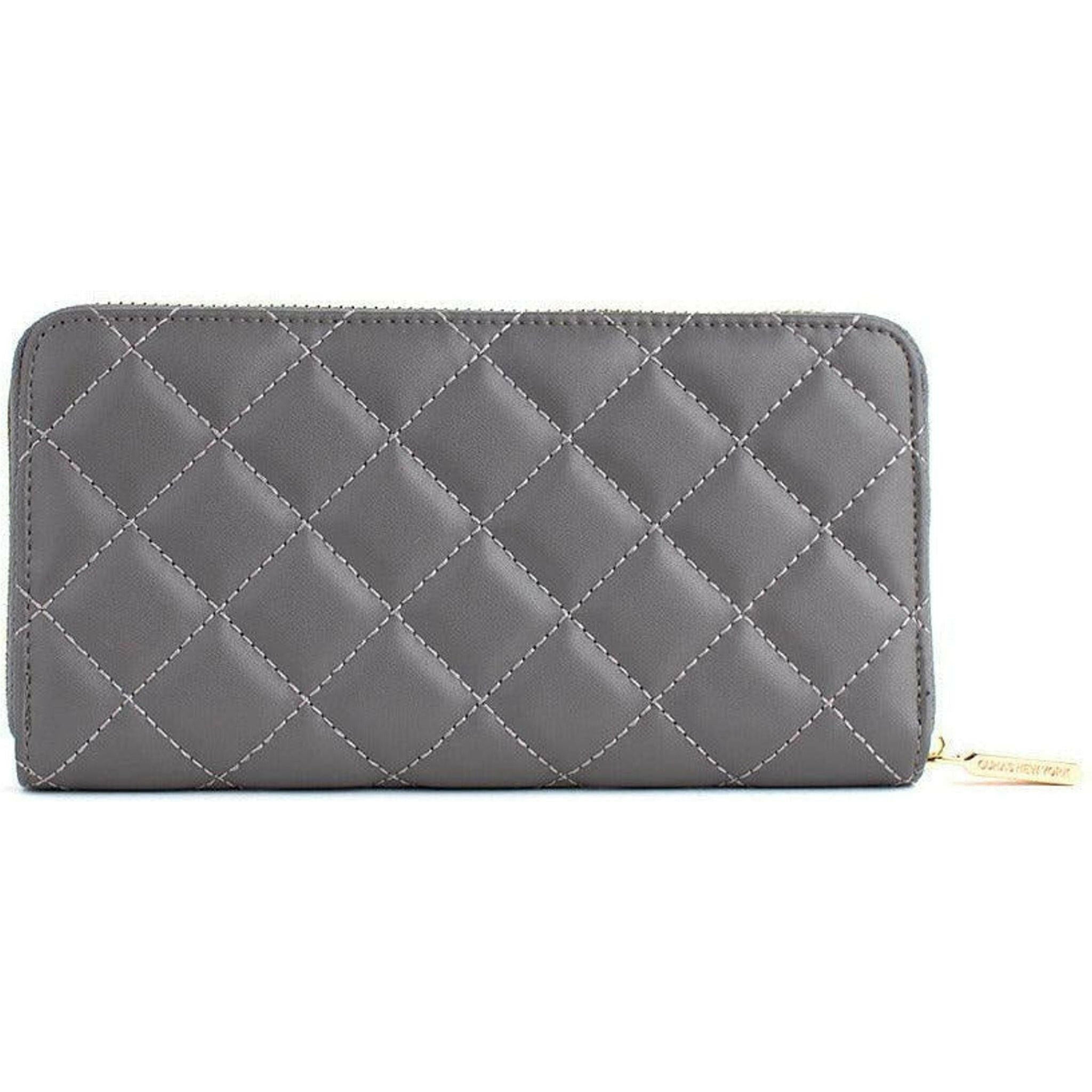 Uptown Quilted - Grey Zipper Wallet.