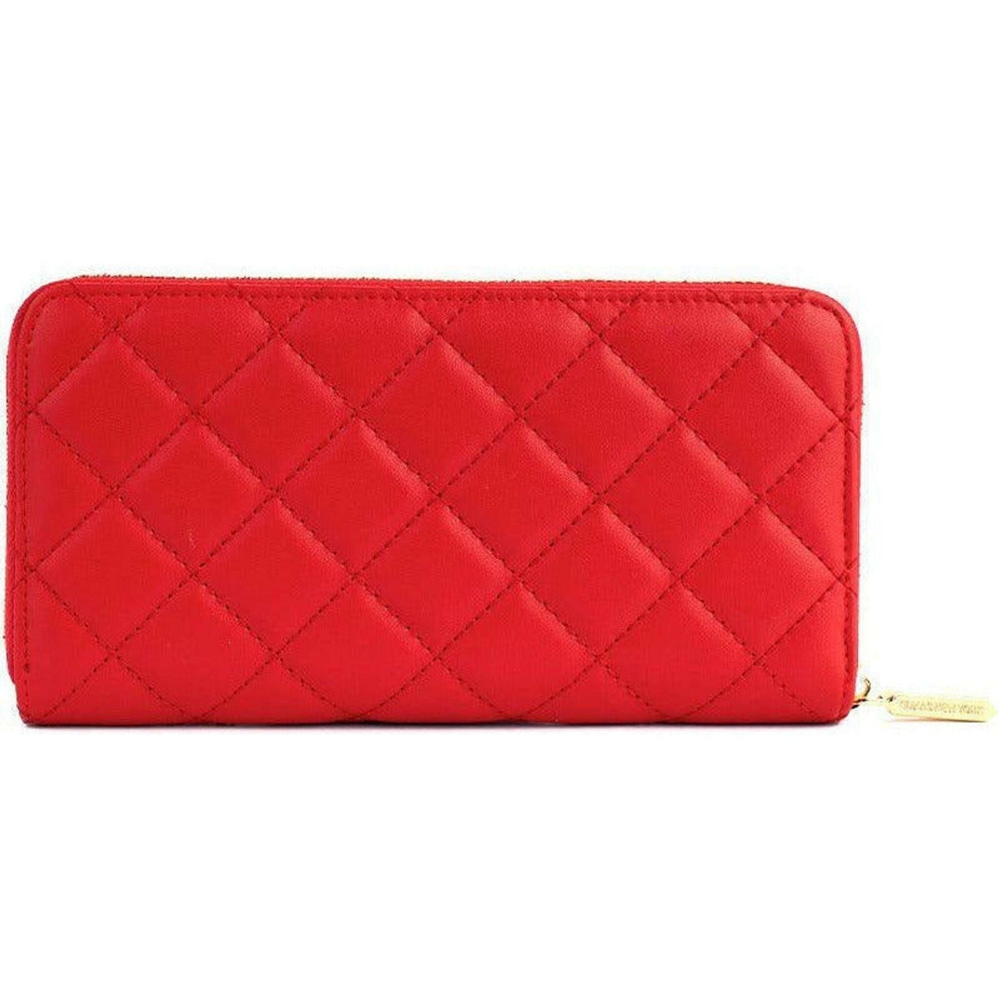 Uptown Quilted - Red Zipper Wallet.