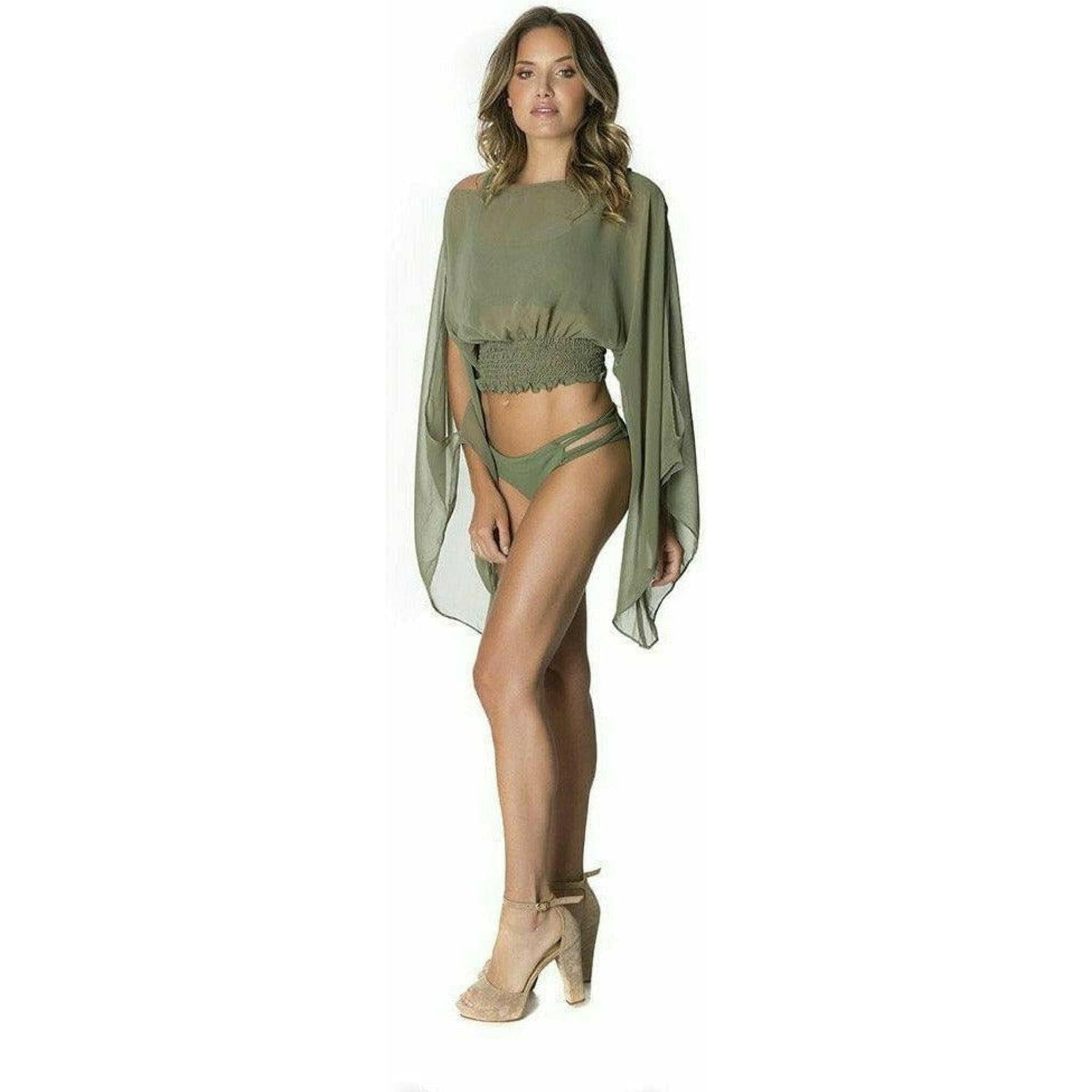 Voyage Top in Olive Green.