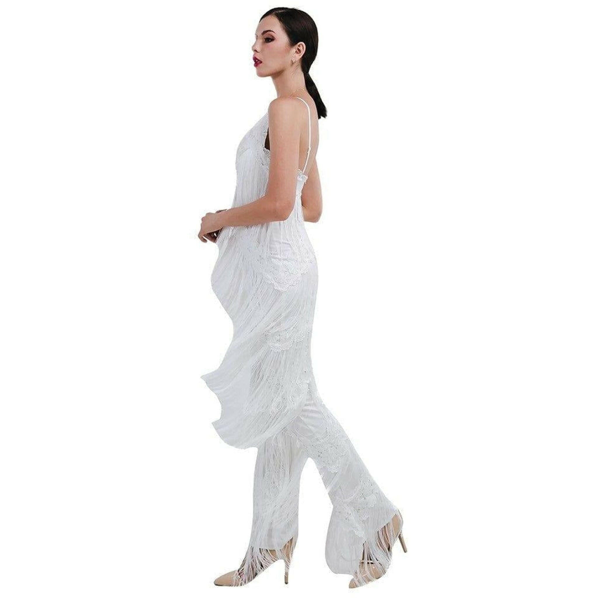 White Tassel Jumpsuit.