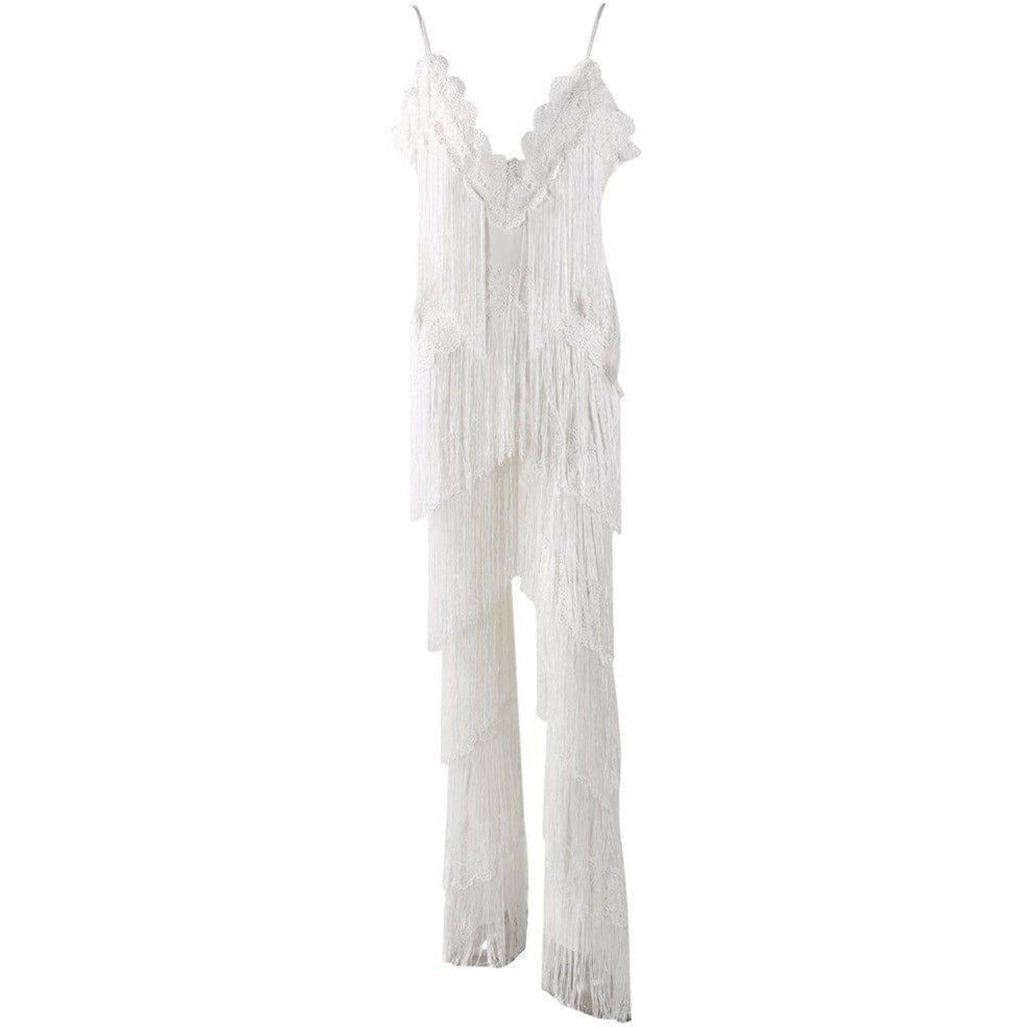 White Tassel Jumpsuit.