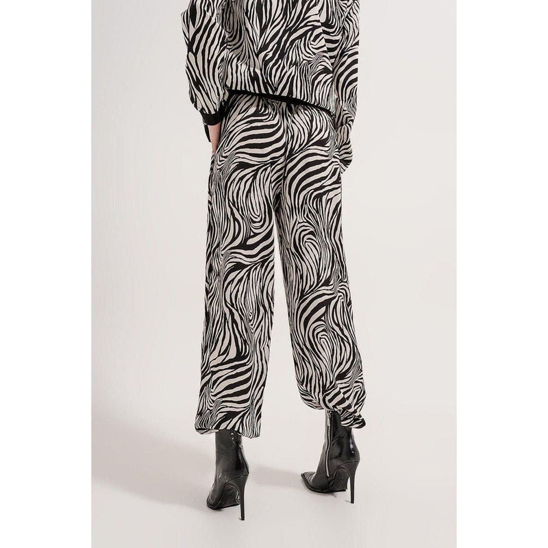 Wide Leg Trousers in Zebra Print
