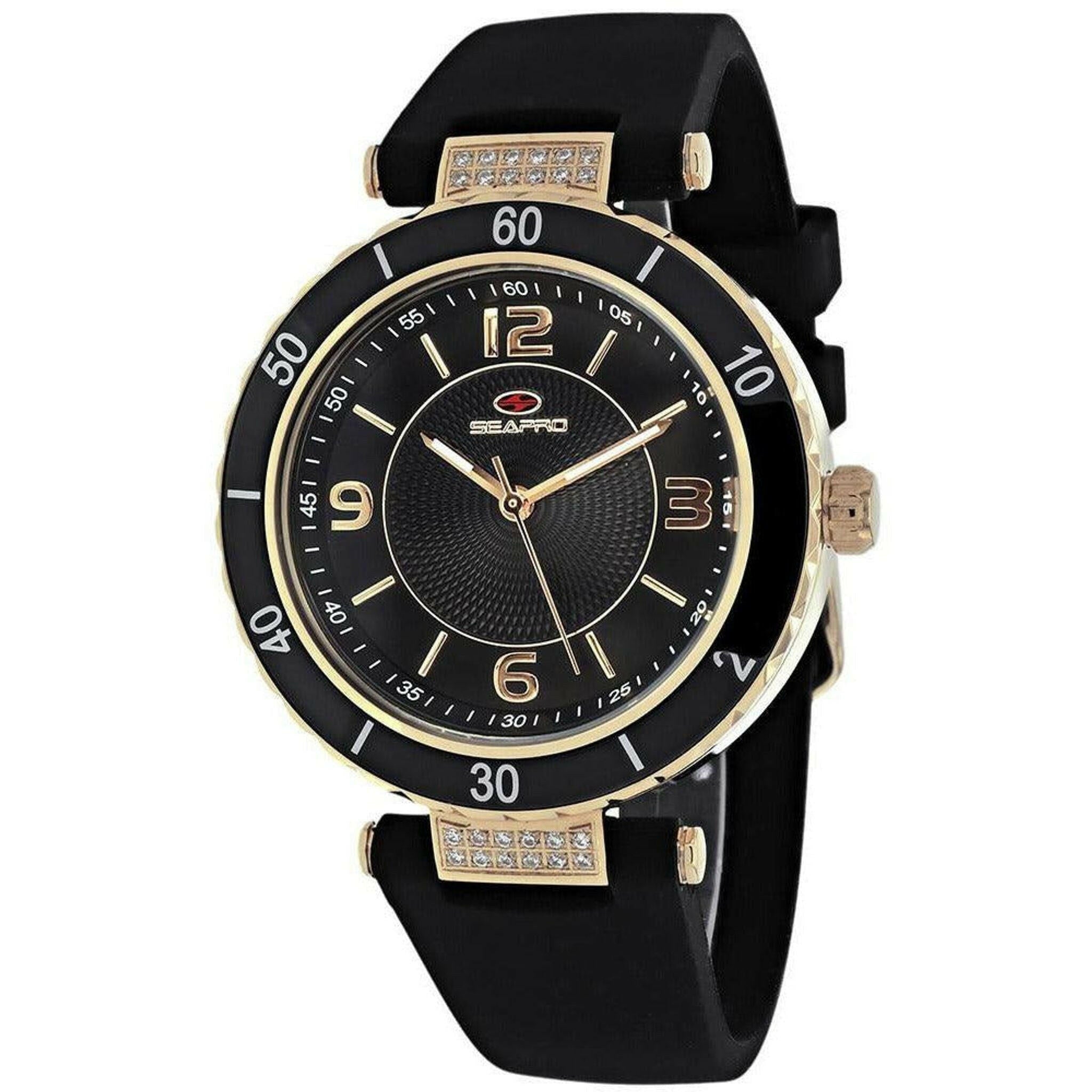 Women's Seductive Watch with Black Dial.