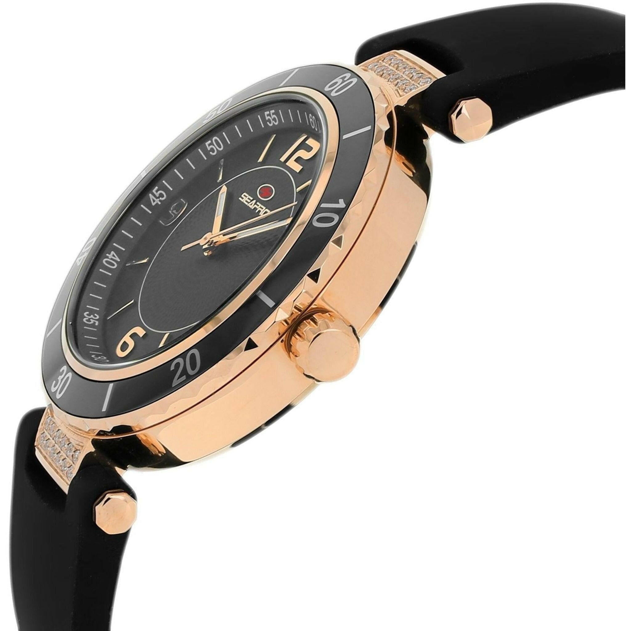 Women's Seductive Watch with Black Dial.