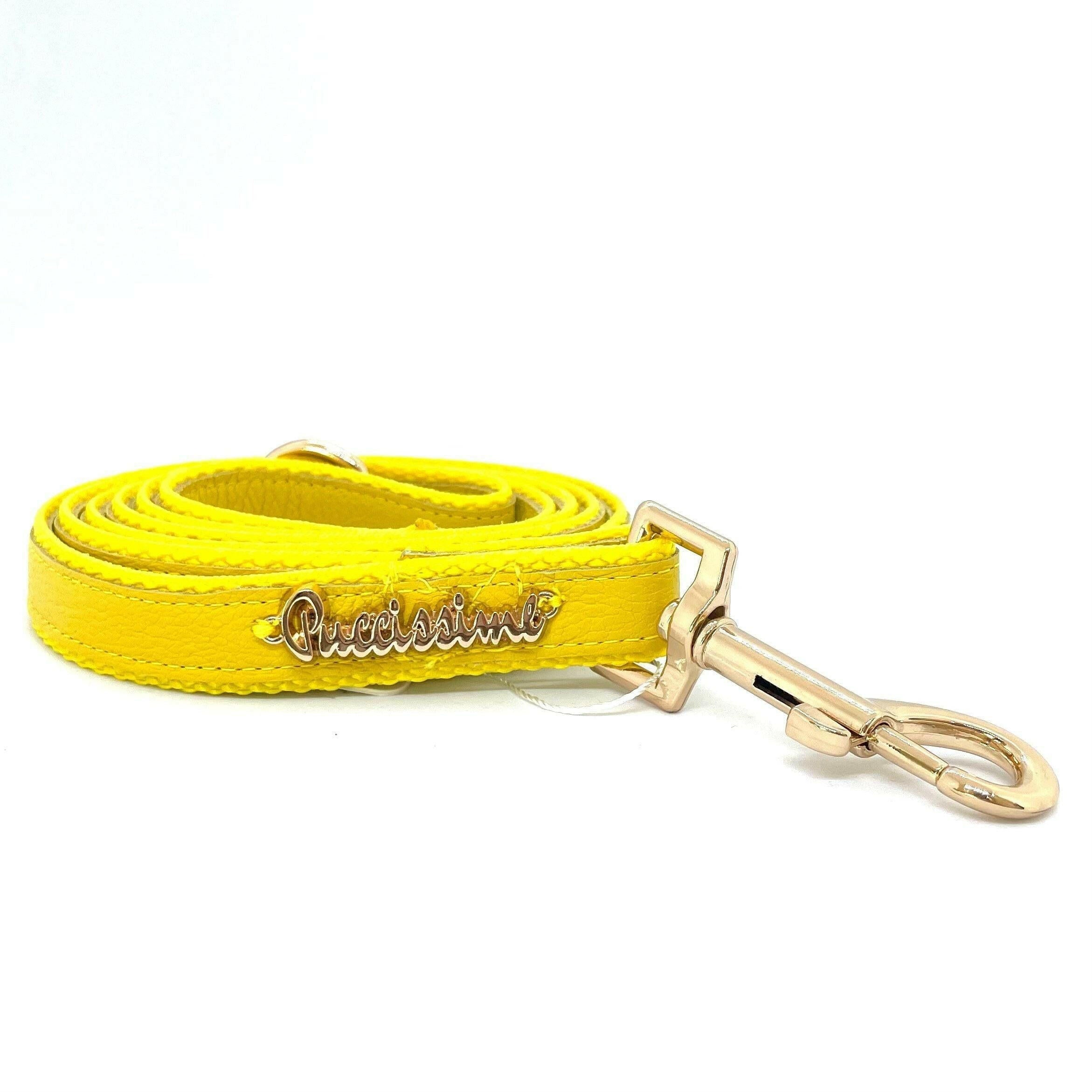 Yellow Genuine Leather One-Click Harness.