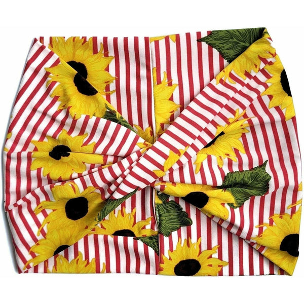 Yellow Sunflower Wide Headband