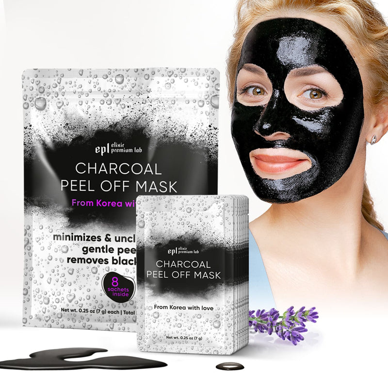 Charcoal Peel Off Face Mask - 8 pack.