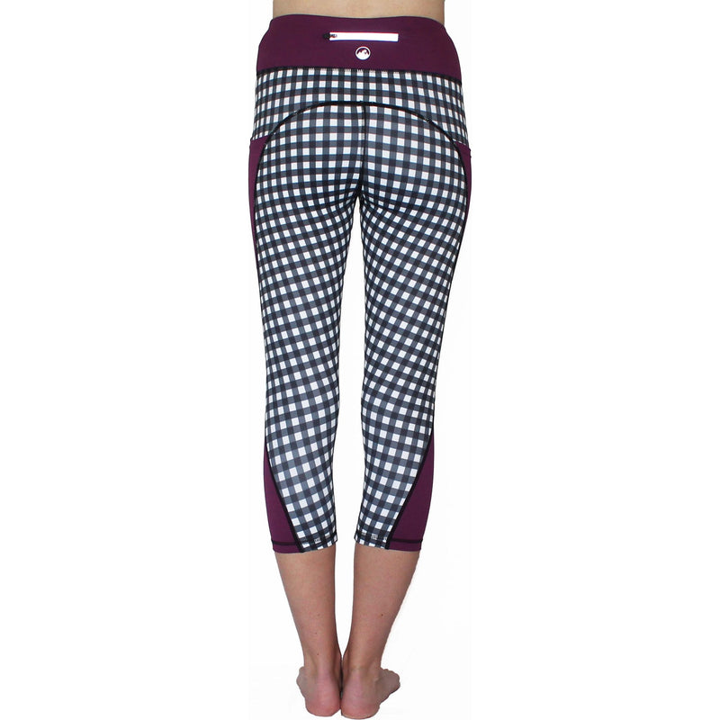 Purple Checker - Pocket Capri.