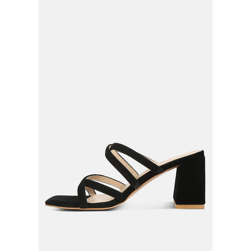 Valentina Strappy Casual Block Heel Sandals.