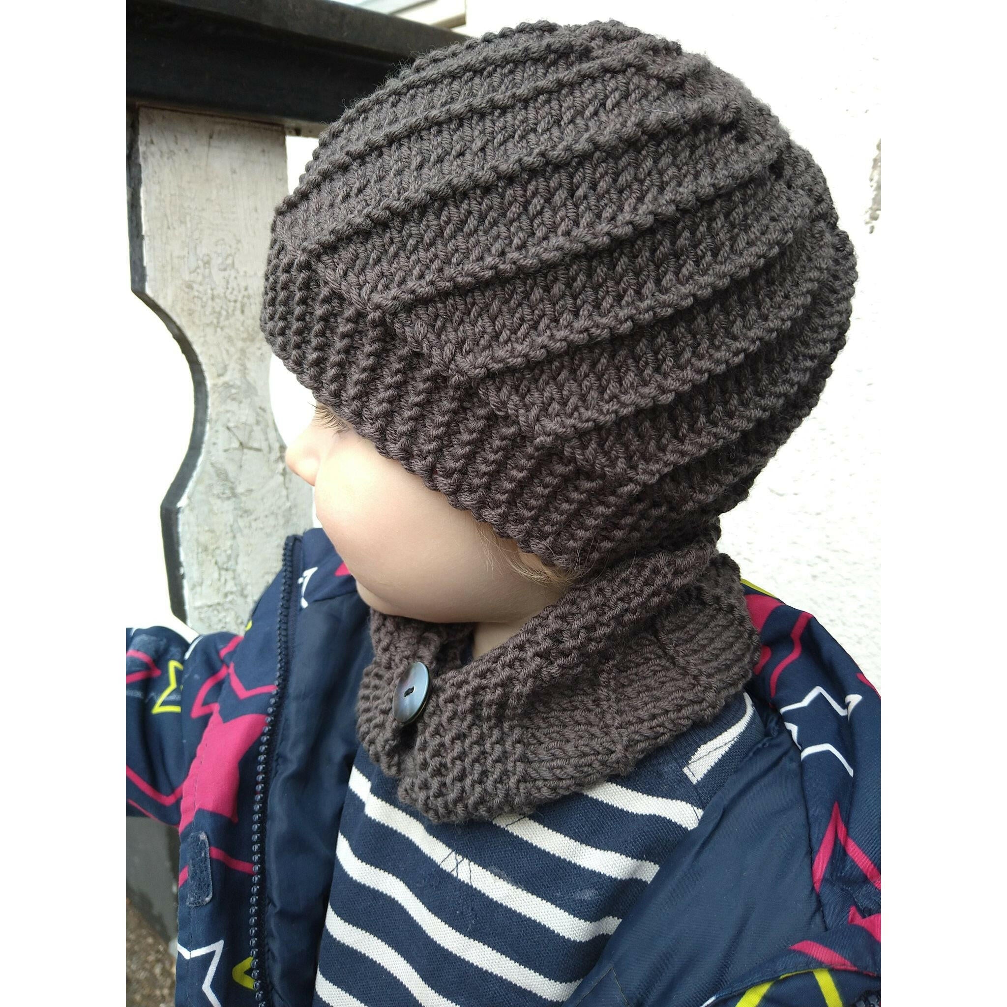 Mocca Knitted Set  (Hat & Scarf).