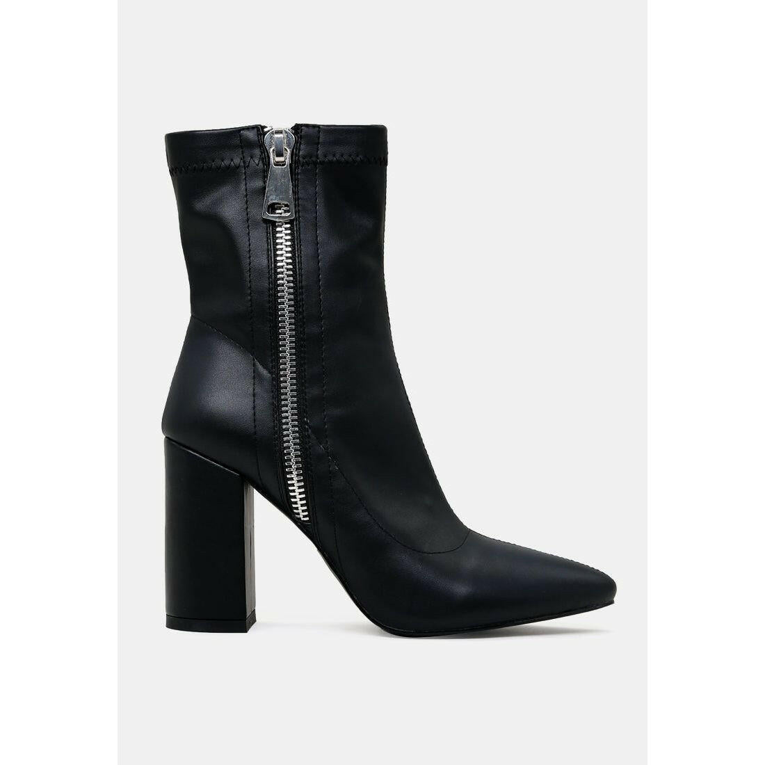 Valeria Pointed Toe High Ankle Boots.