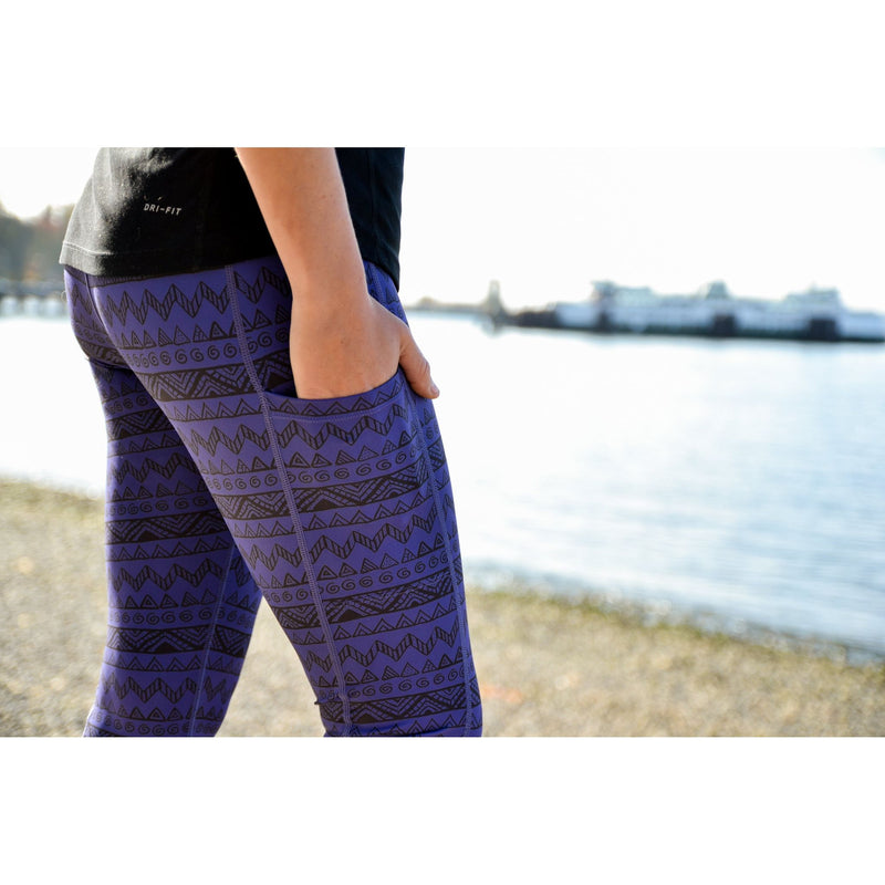 Purple Tribal - Pocket Tights.