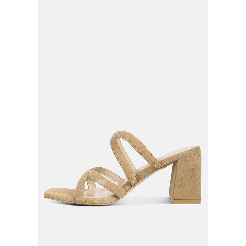 Valentina Strappy Casual Block Heel Sandals.