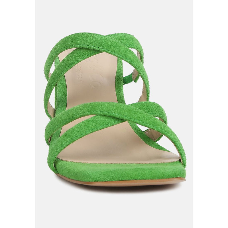 Valentina Strappy Casual Block Heel Sandals.