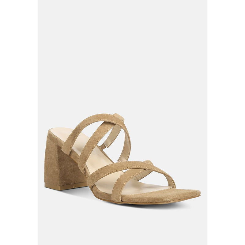 Valentina Strappy Casual Block Heel Sandals.